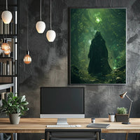 Mystical Forest Sorcerer Scene Fantasy or Mythology Poster PosterGoat
