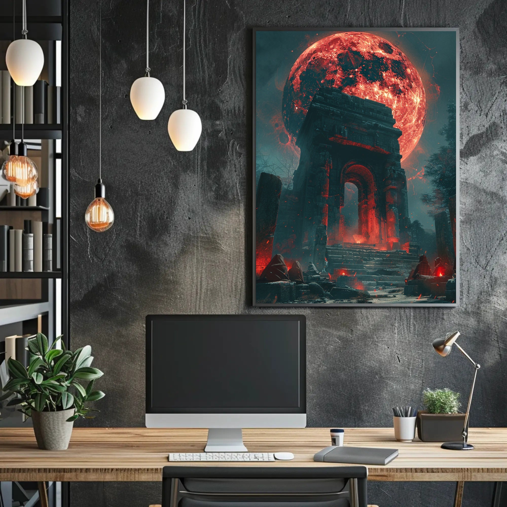 Mystical Moonlit Archway Fantasy or Mythology Poster PosterGoat