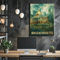 Massachusetts State House Poster