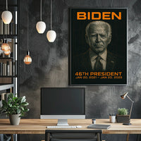 Joe Biden 46th President of the United States Techno Schematic Poster