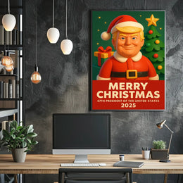 Santa Claus 2025 Presidential Christmas Political Poster
