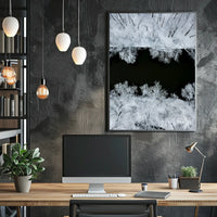 Winter Serenity Aerial View Minimalistic Artistic Poster