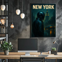 Neon Nights In New York Poster