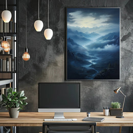 Mystical Mountain Valley Poster