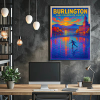 Burlington Lake Champlain Lights Poster