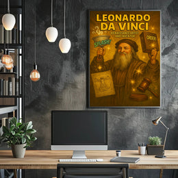 Leonardo da Vinci – Renaissance Artist and Inventor Poster PosterGoat