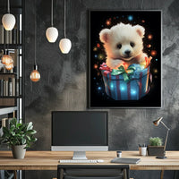 Adorable Surprise Gift Box Bear Poster