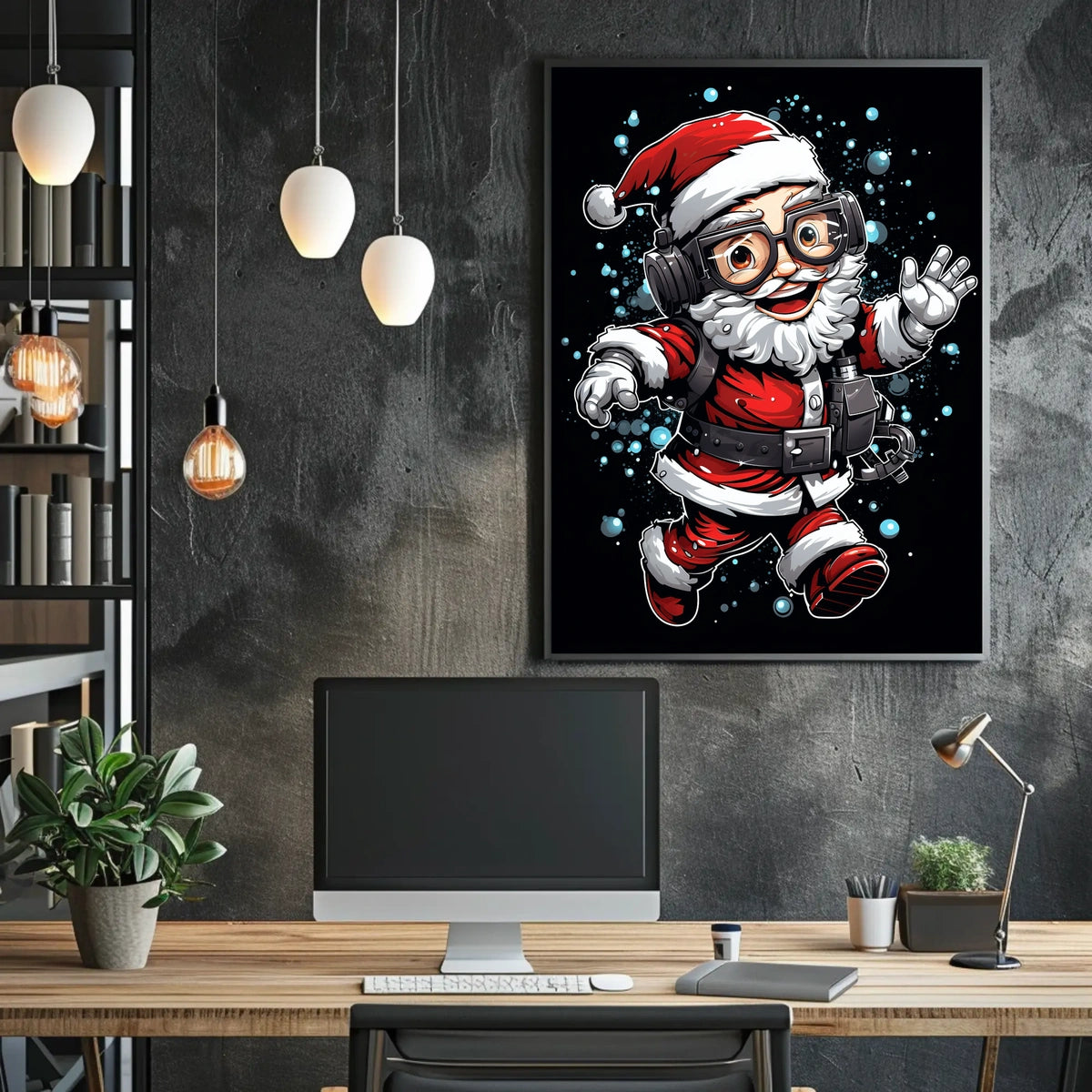 Tech-Savvy Santa Poster