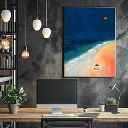 Tranquil Beach Dusk Poster Wall Art Print