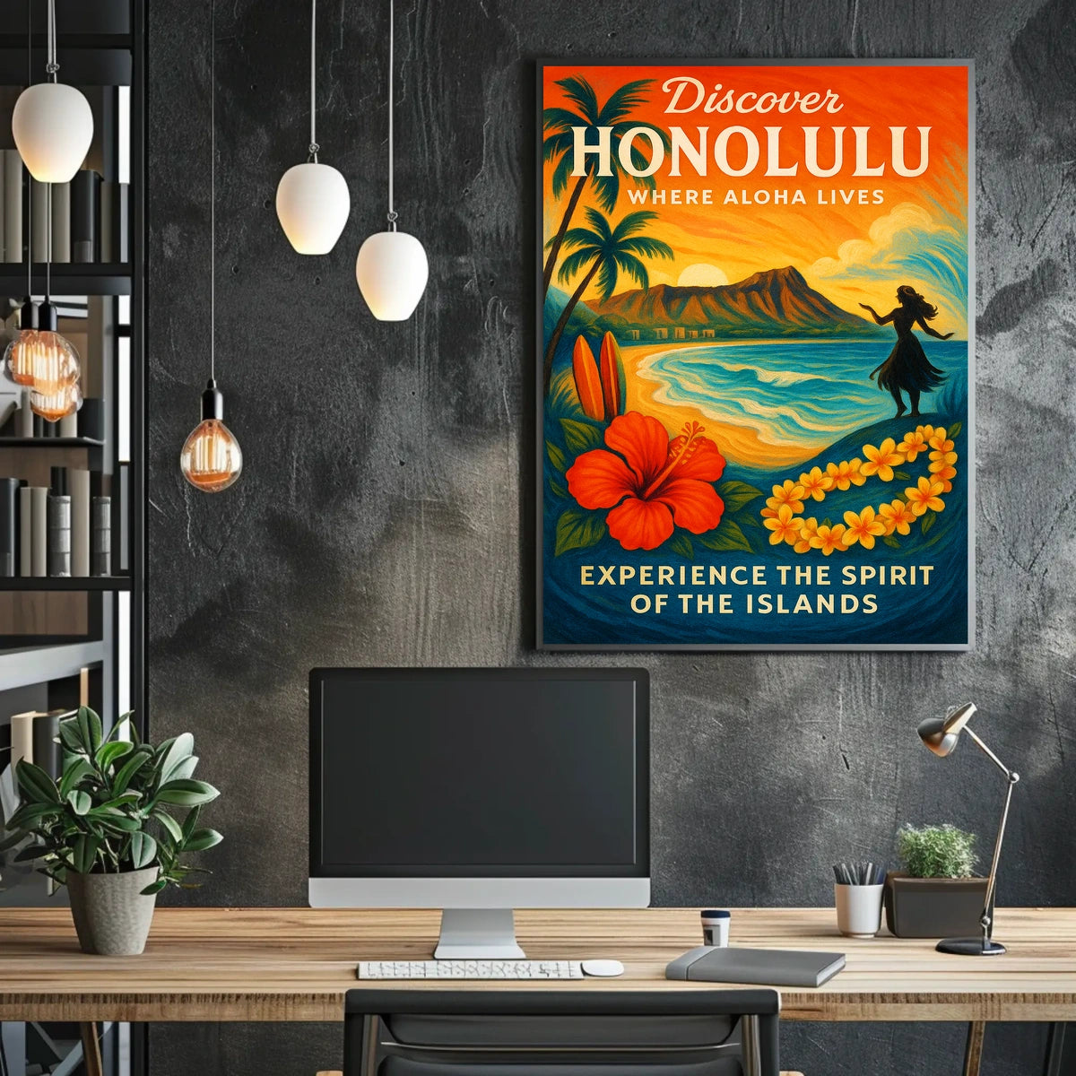 Discover Honolulu Where Aloha Lives Poster