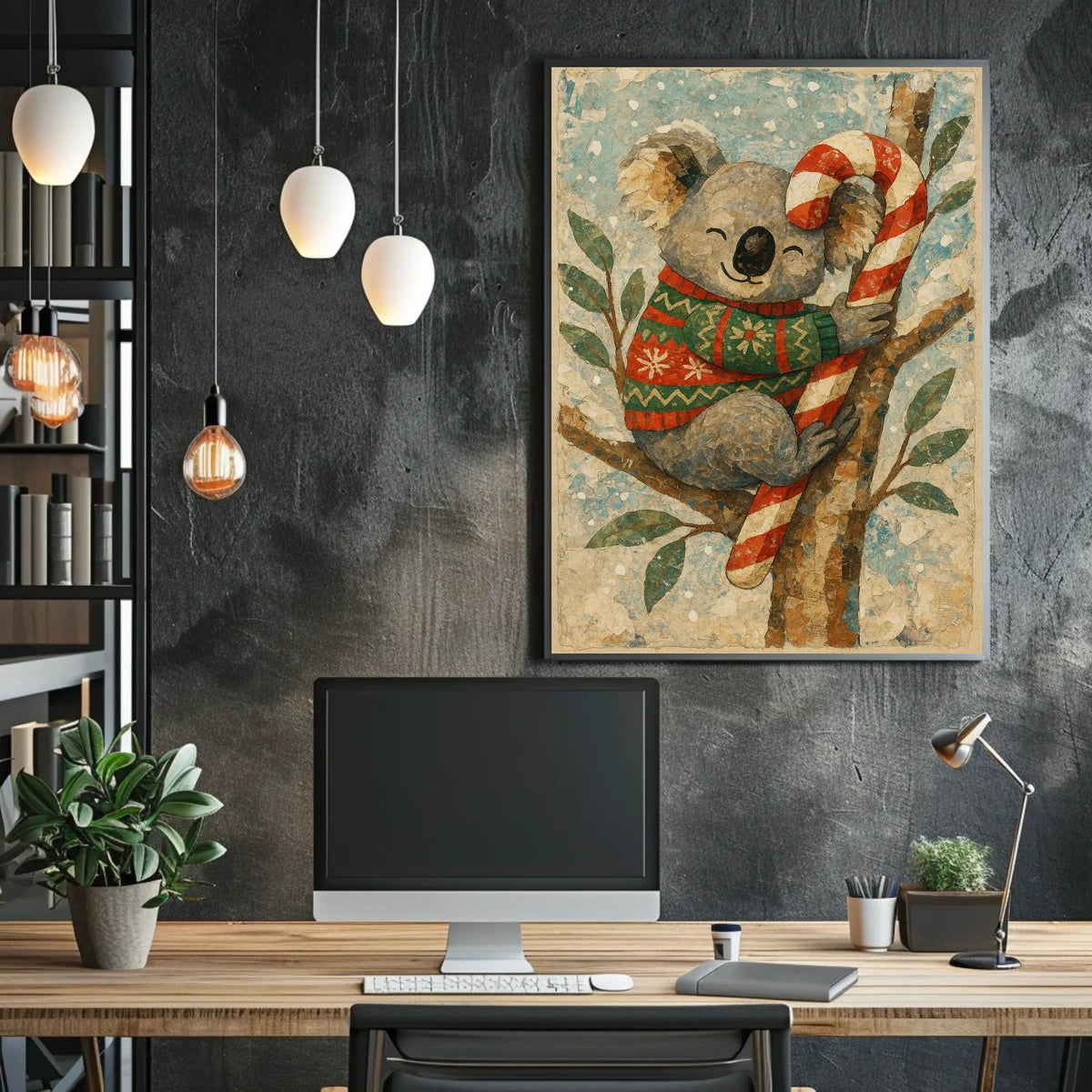 Cozy Koala Christmas Poster