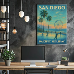 San Diego Pacific Holiday Poster