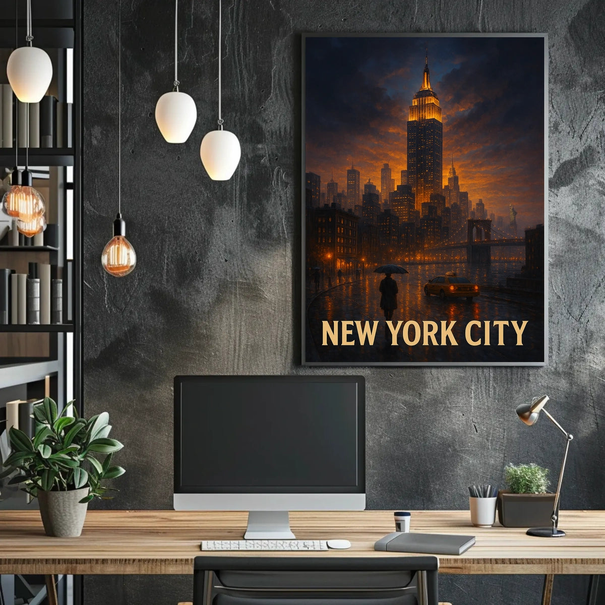 New York City at Dusk Poster