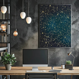 Starry Night Constellations Poster in Space or Astronomy Poster
