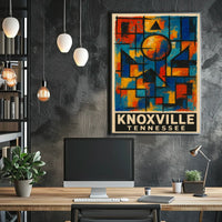 Vibrant Knoxville Geometric Abstract Art Poster Print
