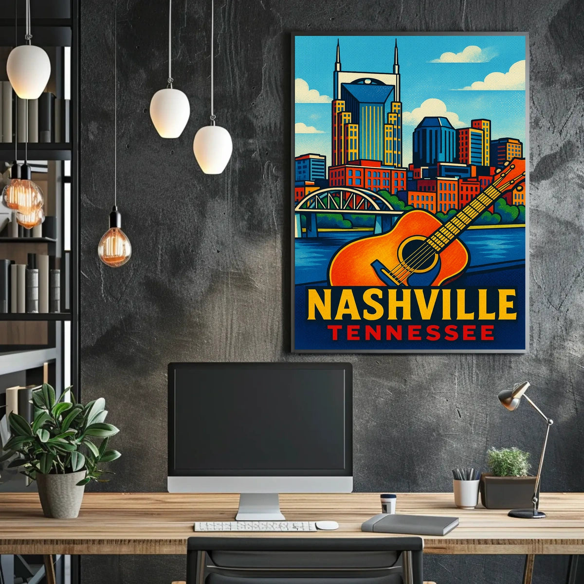 Nashville Pop Art Poster