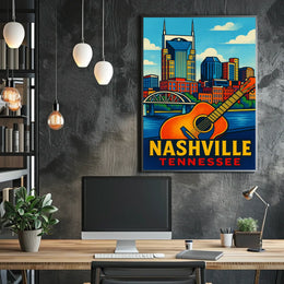 Nashville Pop Art Poster