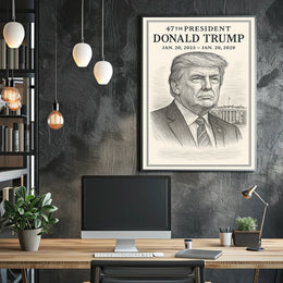 Trump Statesman Command Portrait Classic Leadership Style Patriotic Timeless Collector Poster