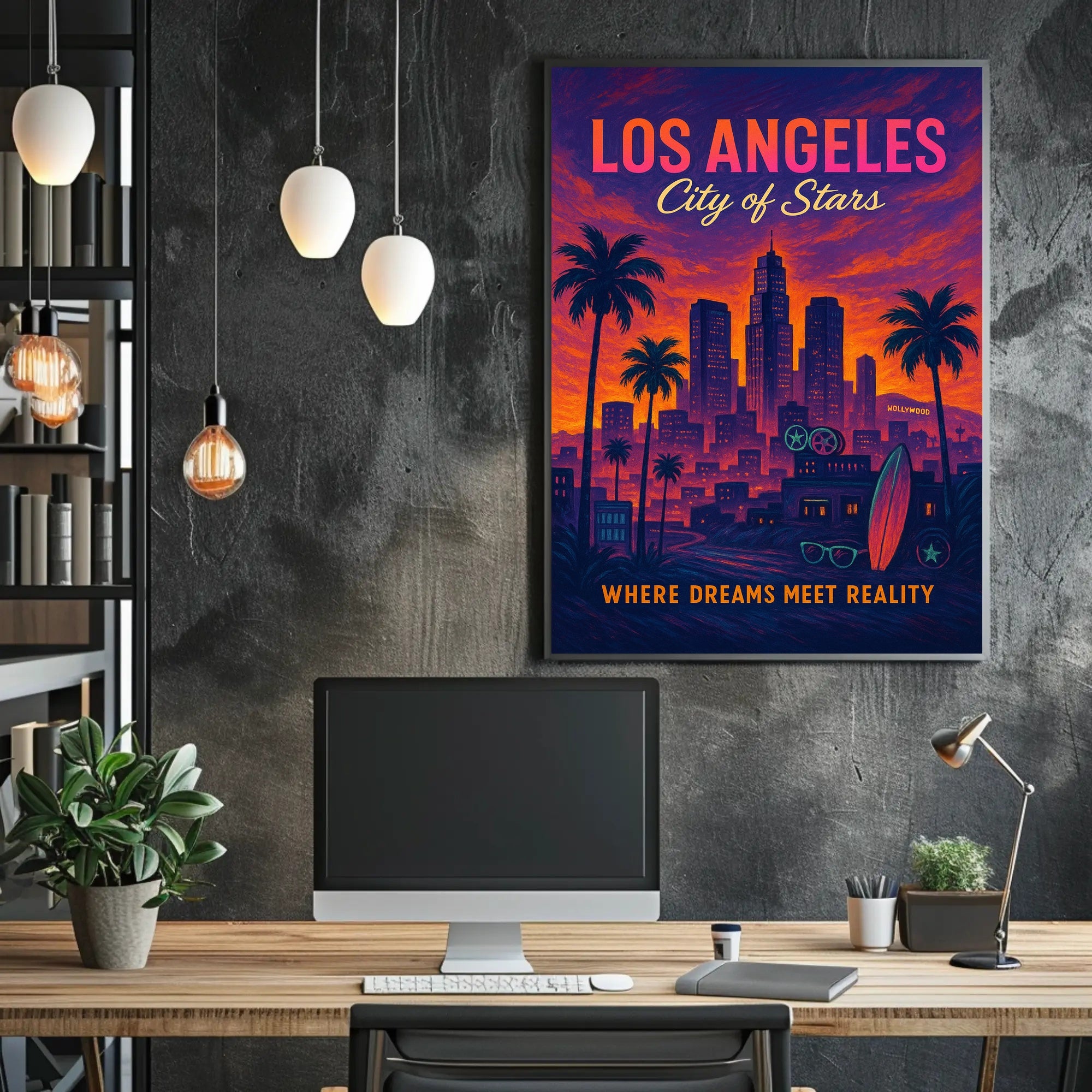 Los Angeles Dreamscape: Enchanting Cityscape Urban or Cityscape Poster