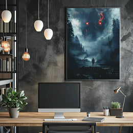 Aurora Borealis Lighthouse Dreamscape Night Sky Poster PosterGoat