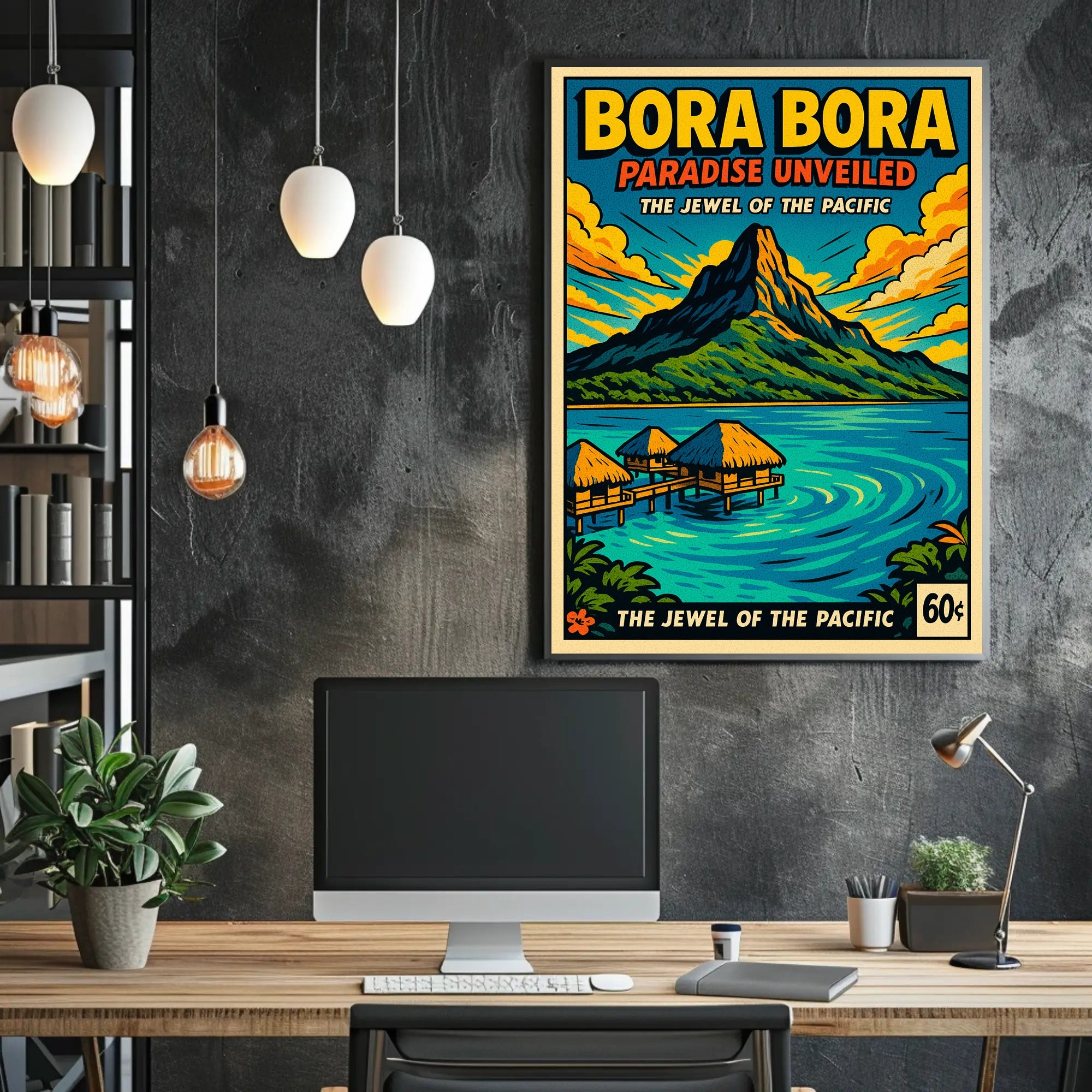 Bora Bora Paradise Vintage Travel Poster PosterGoat