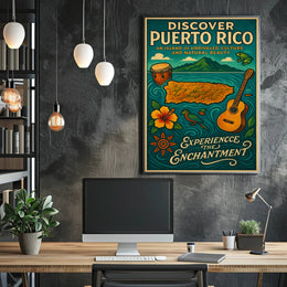 Discover Puerto Rico Vintage Travel Poster PosterGoat