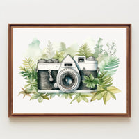 Vintage Camera in Nature Poster