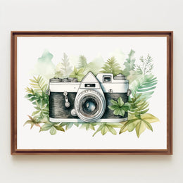 Vintage Camera in Nature Poster