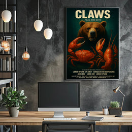 Claws Feel the Bite Vintage Poster Art PosterGoat