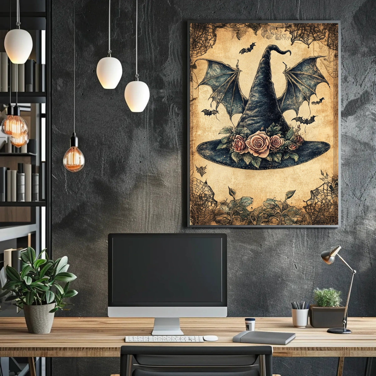 Whimsical Witch Hat Fantasy Design Cultural Poster