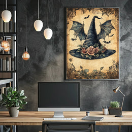 Whimsical Witch Hat Fantasy Design Cultural Poster