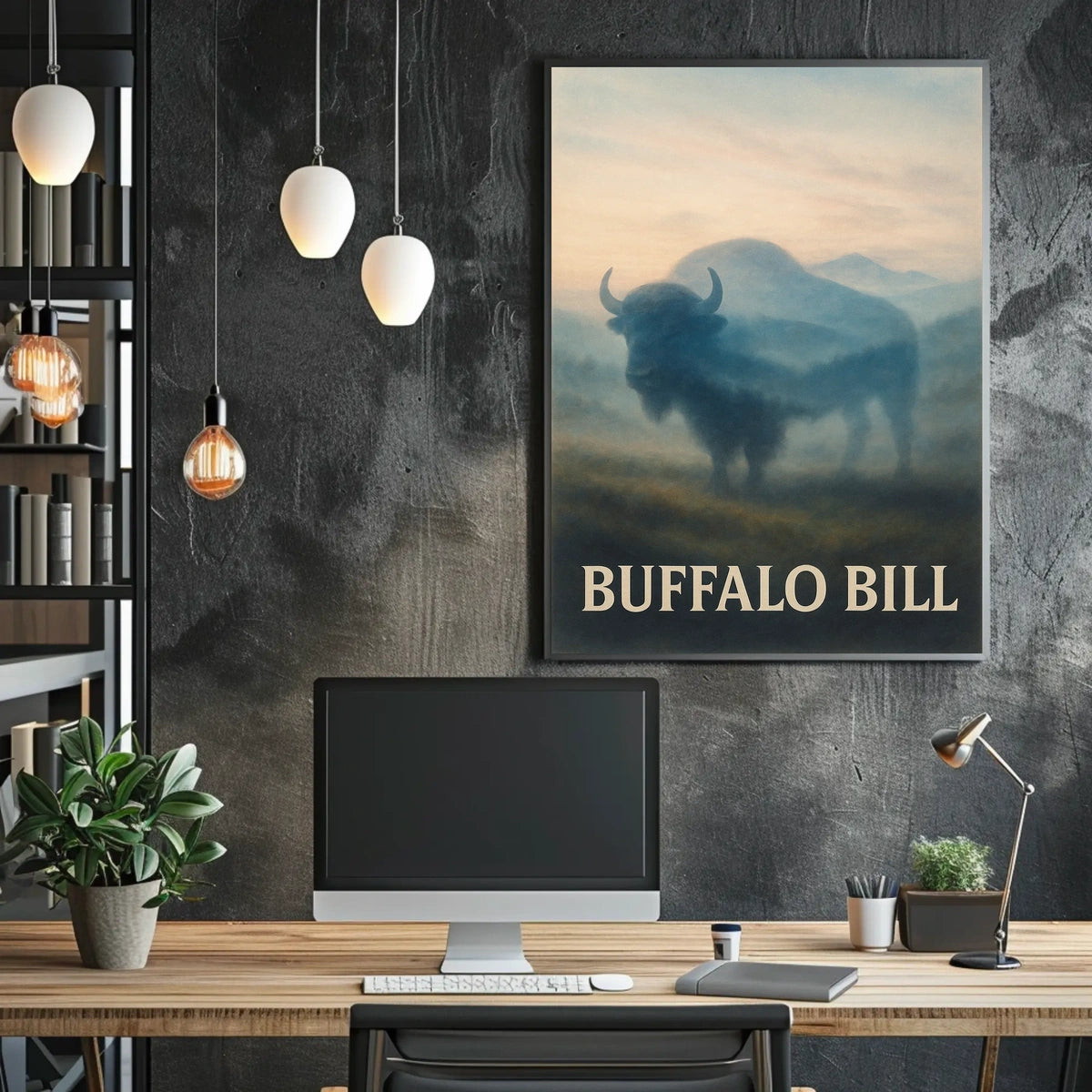 Buffalo Bill Wildlife Illustration Artistry Animal Poster
