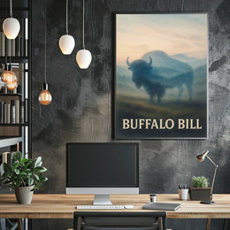 Buffalo Bill Wildlife Illustration Artistry Animal Poster