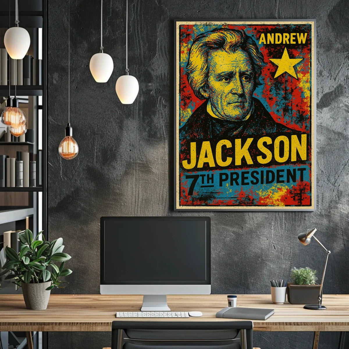 Andrew Jackson 7th President of the United States Graffiti Pop Art Poster