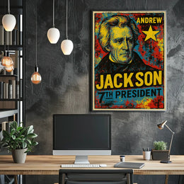 Andrew Jackson 7th President of the United States Graffiti Pop Art Poster