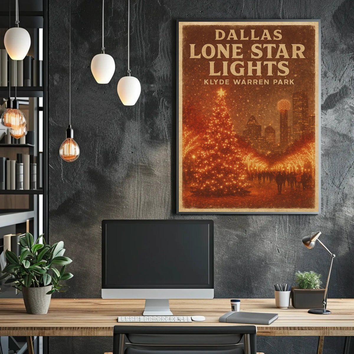 Dallas Lone Star Lights Poster