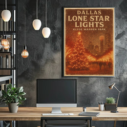 Dallas Lone Star Lights Poster