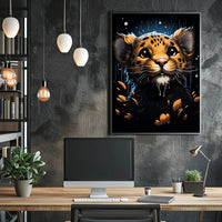Leopard Fantasy Art Poster: Whimsical Wildlife Magic