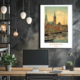 Scenic View of Hamburg Poster PosterGoat