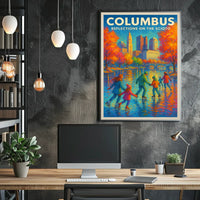 Columbus Reflections On The Scioto Poster