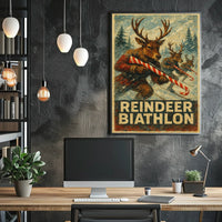 Reindeer Biathlon Poster
