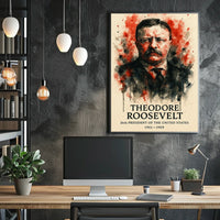Theodore Roosevelt Brilliance: Immersive Historical Presidential Poster
