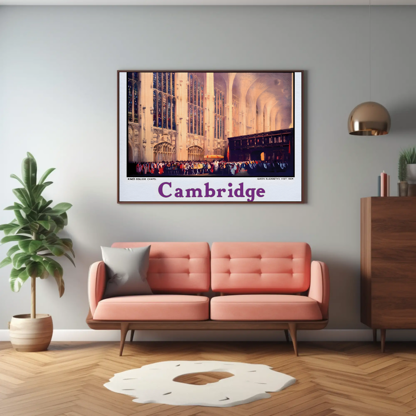 Cambridge King's College Chapel Poster