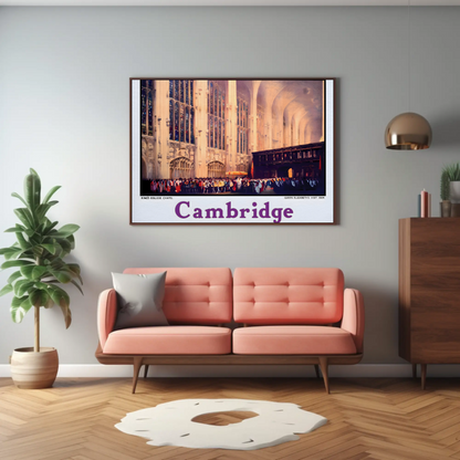 Cambridge King's College Chapel Poster