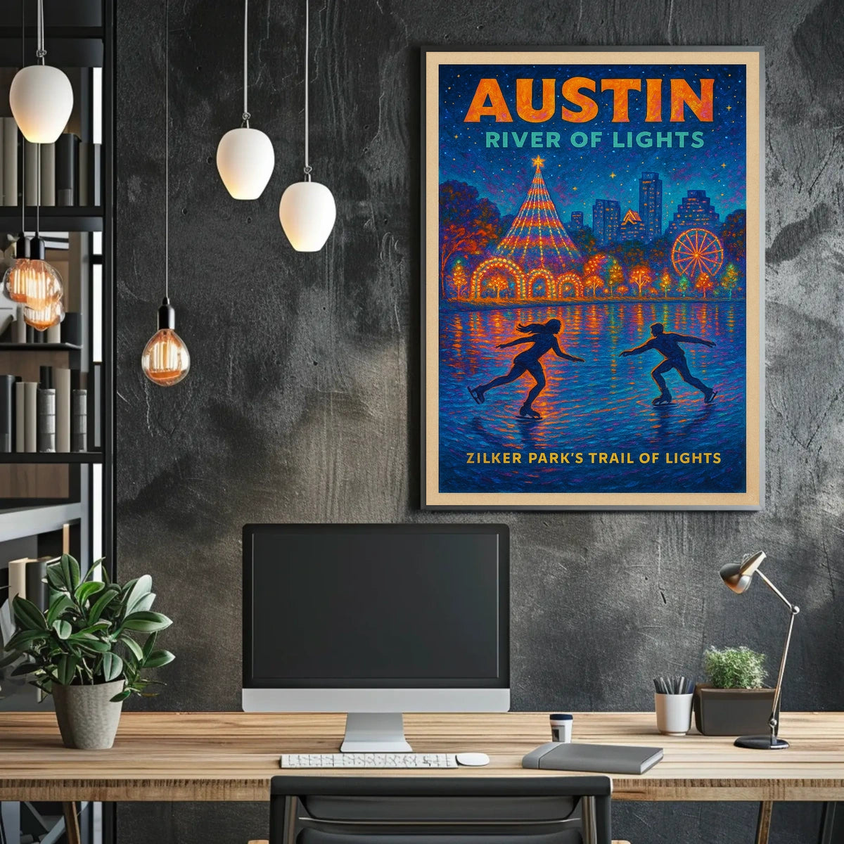 Austin River Of Lights Poster