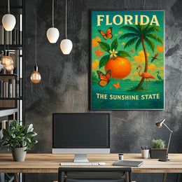 Florida Vibrant Vintage Travel Poster