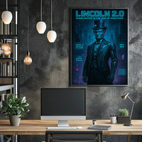 Lincoln 2.0 Emancipator in the Age of Machines Poster PosterGoat