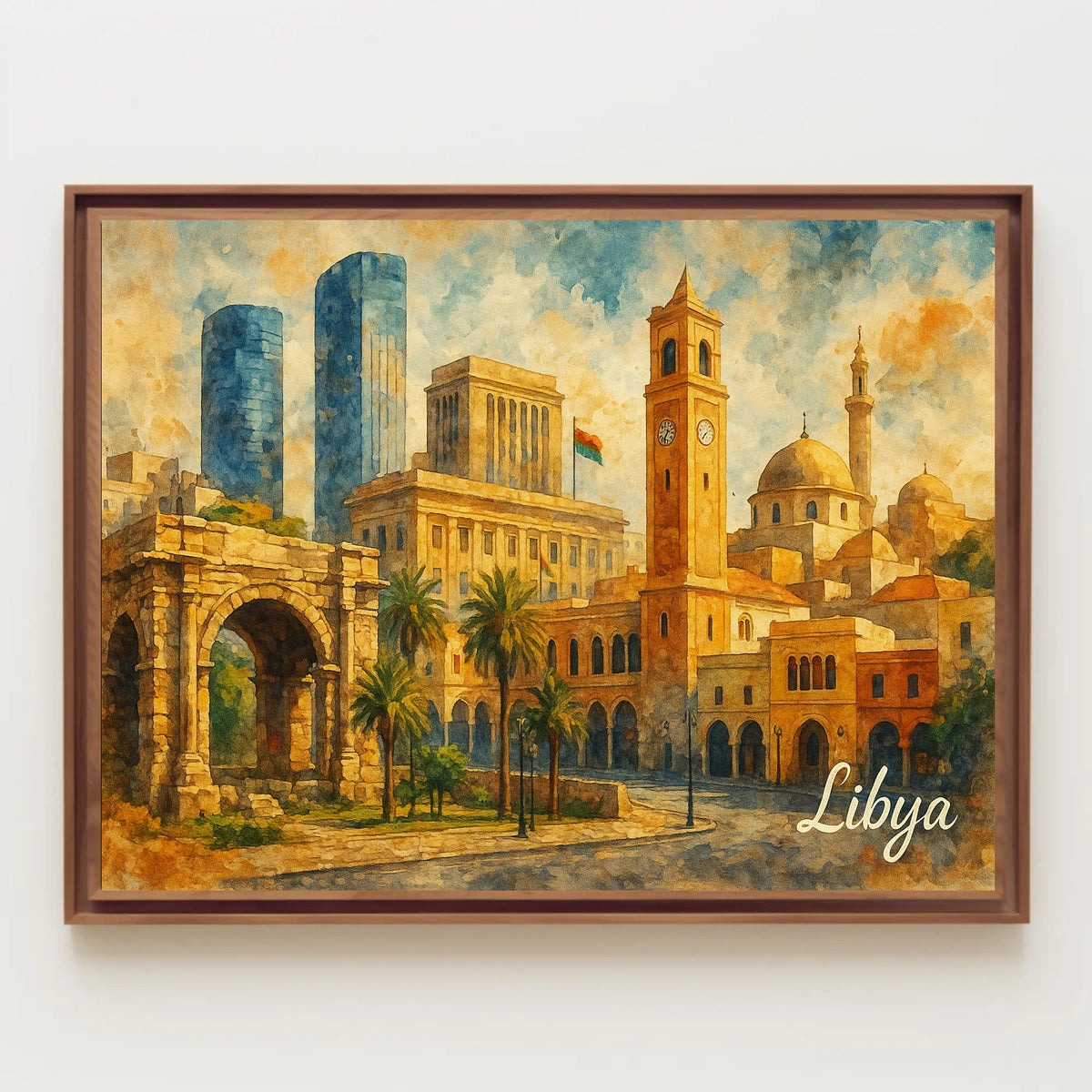 Libya Heritage Modernity Scenic Travel Photography Poster