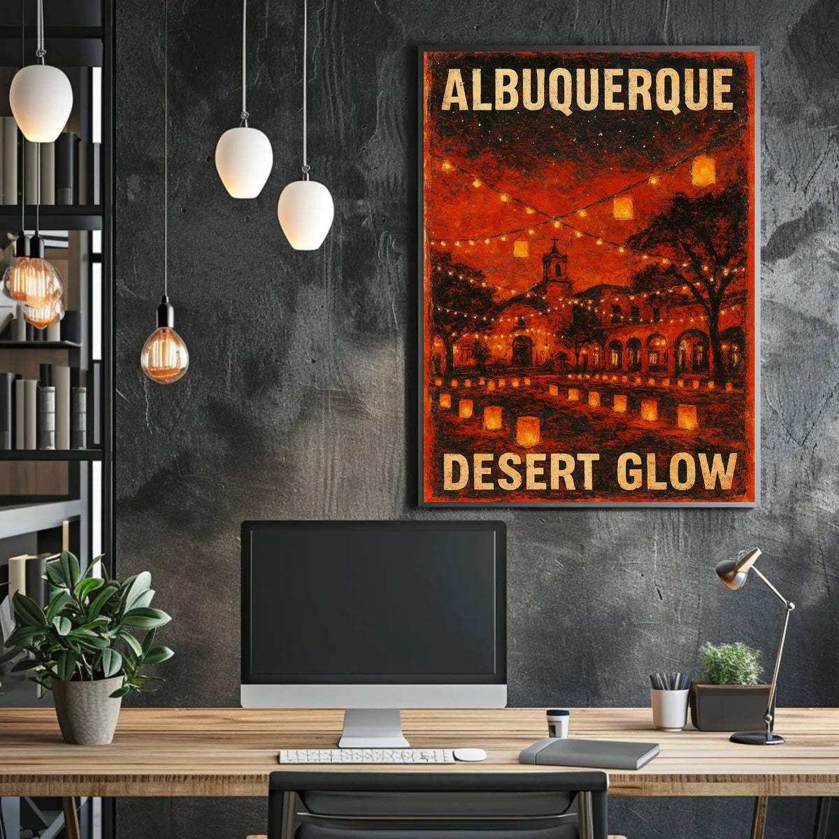 Albuquerque Desert Glow Poster
