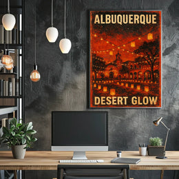 Albuquerque Desert Glow Poster